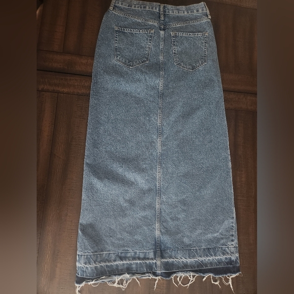 Mango Blue Maxi Pencil Skirt with Slit - Picture 2 of 10